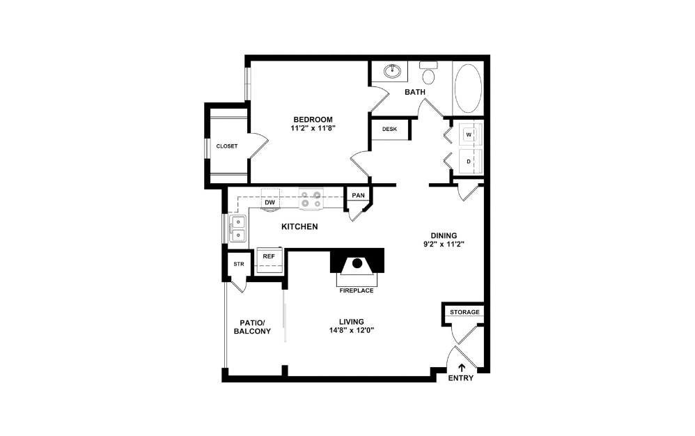2D Flat Floorplan - A1