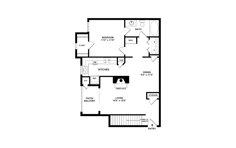 2D Flat Floorplan - A2
