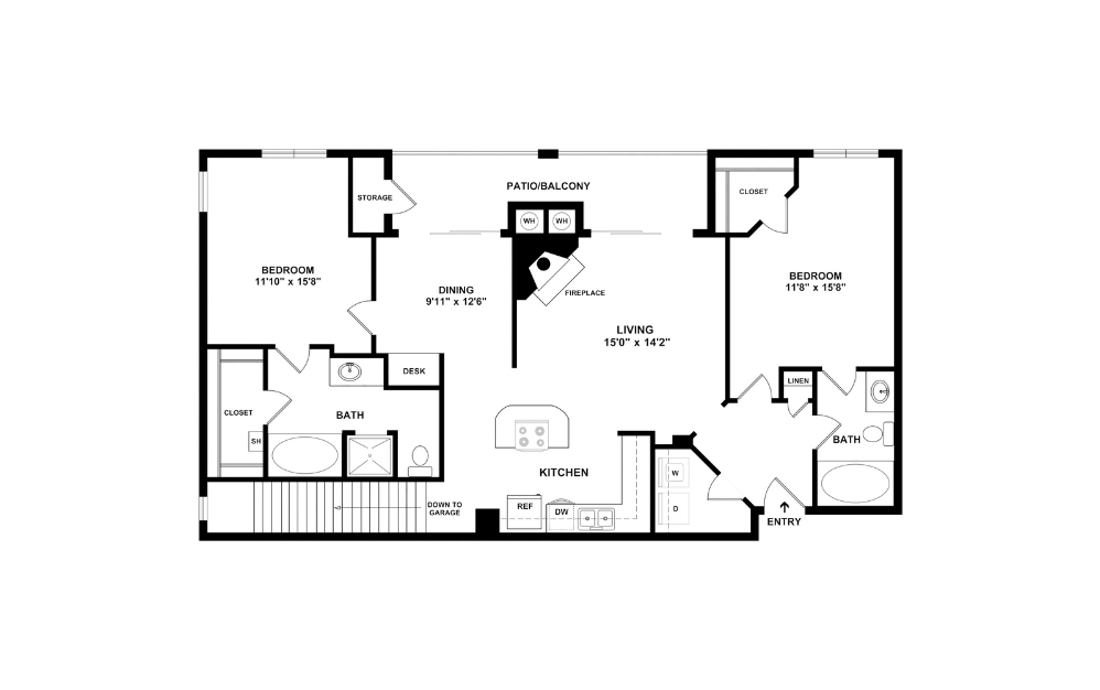 2D Flat Floorplan - B6