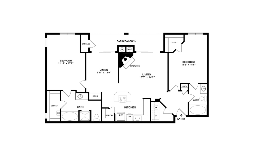 2D Flat Floorplan - B7