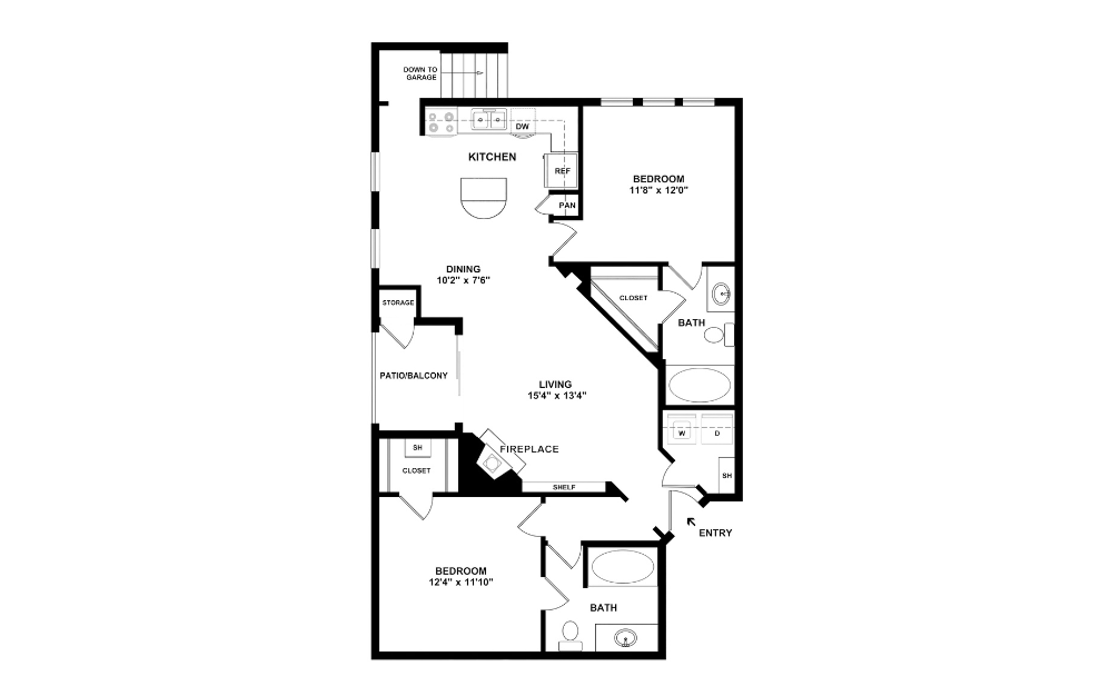 2D Flat Floorplan - C1