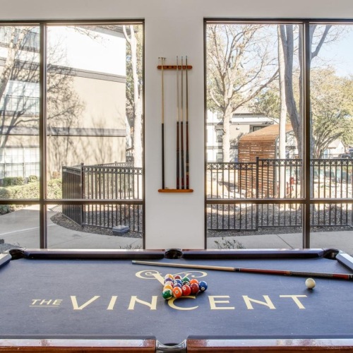 Enjoy our resident-only features a pool table in a room