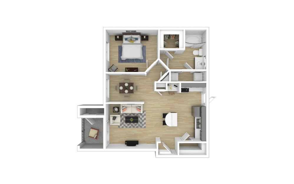 3D Furnished Floorplan - A4