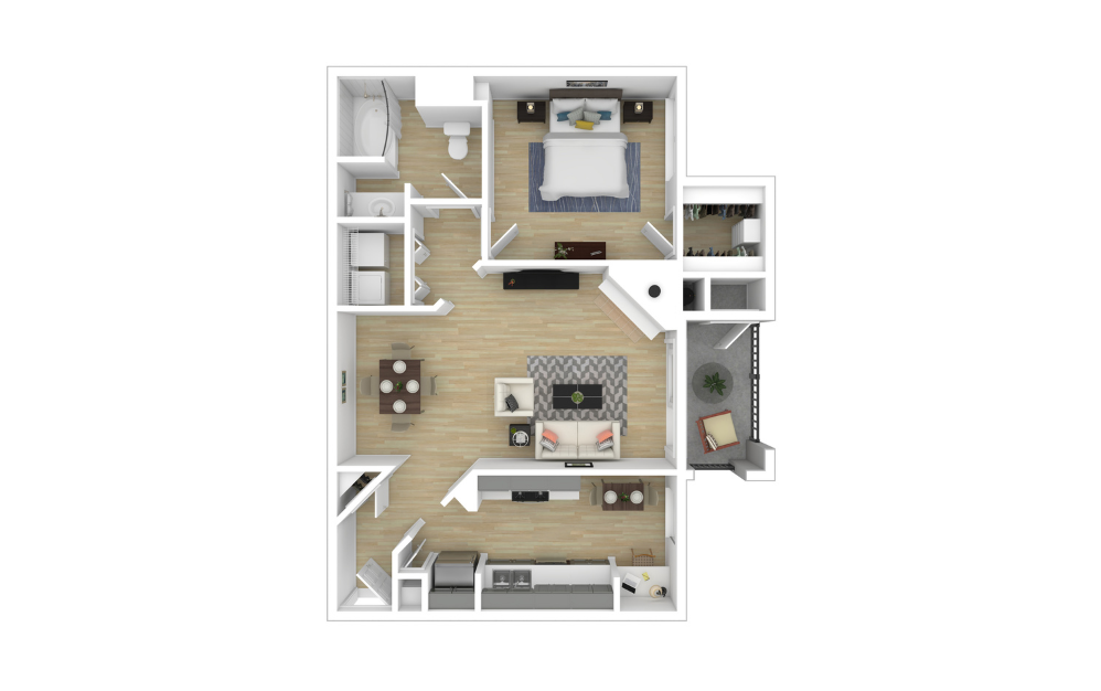 3D Furnished Floorplan - A5
