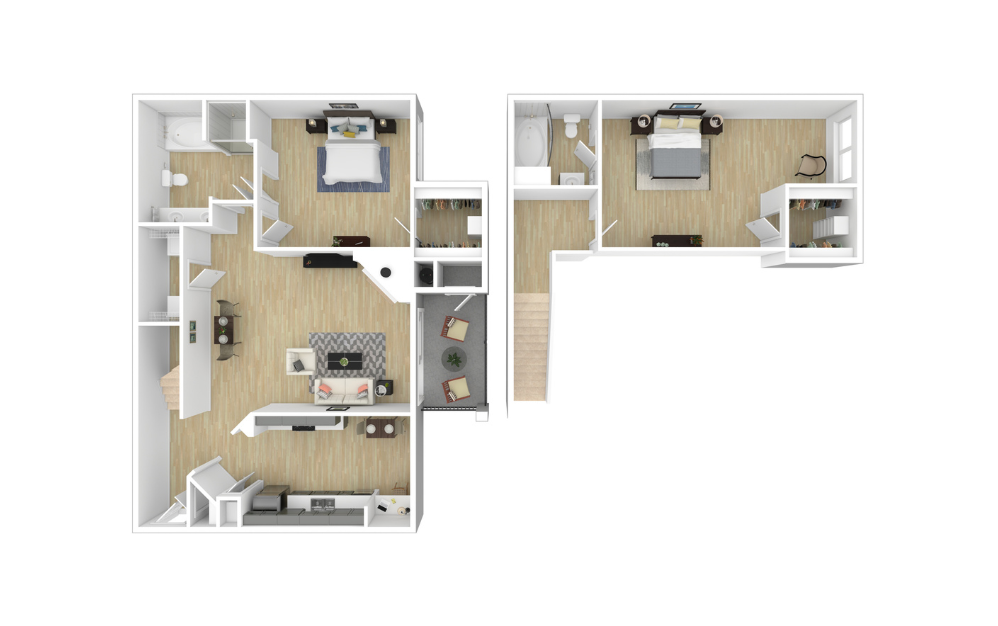 3D Furnished Floorplan - B5
