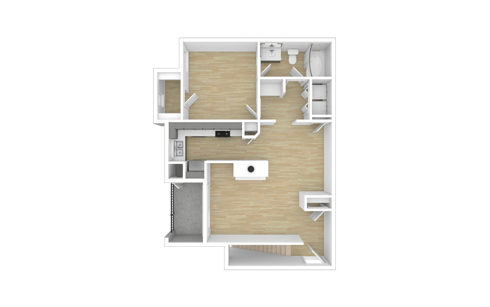 3D Unfurnished Floorplan -  A2