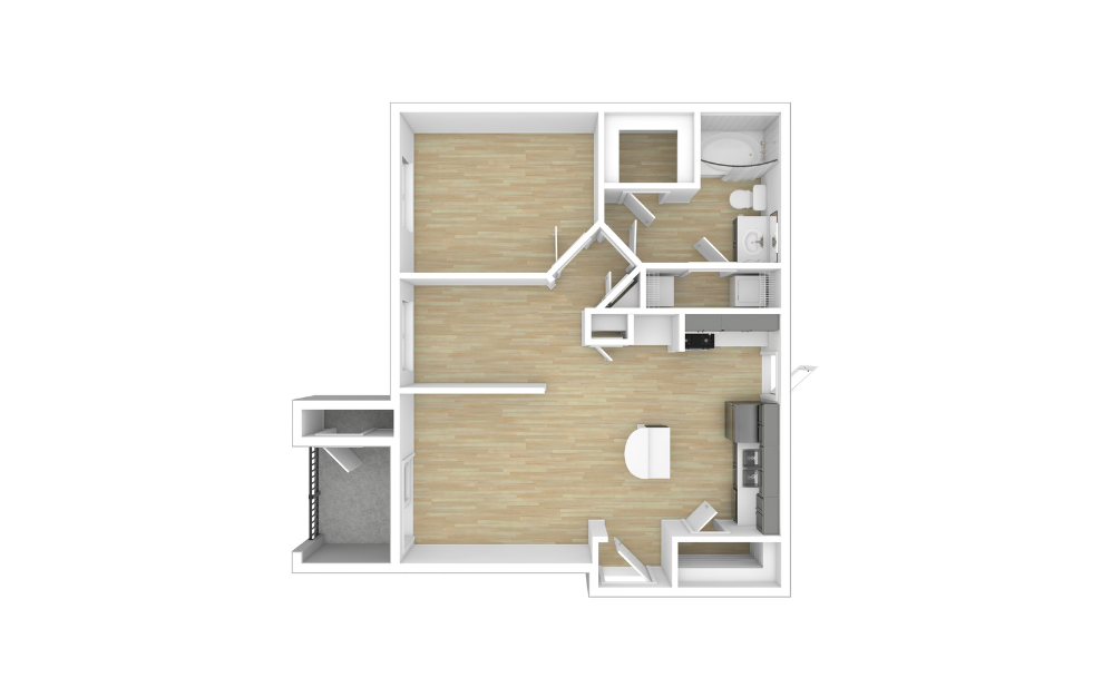 3D Unfurnished Floorplan - A4