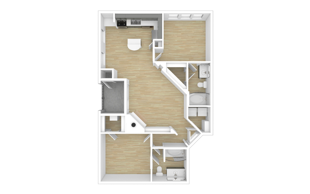 3D Unfurnished Floorplan -  B1