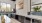 a kitchen with large counters